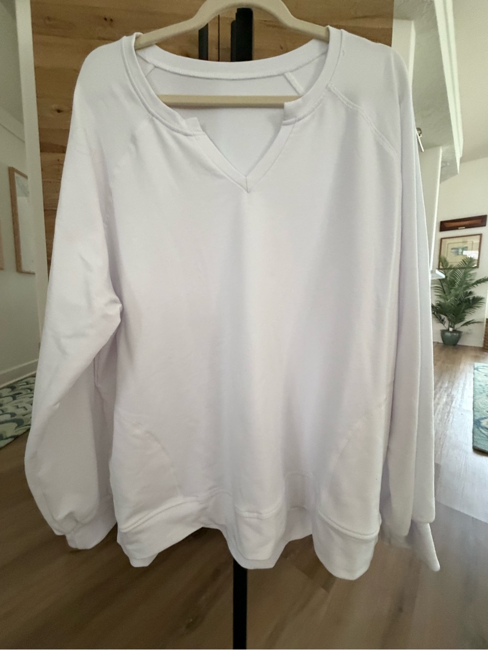 White Cozy Pullover Sweatshirt